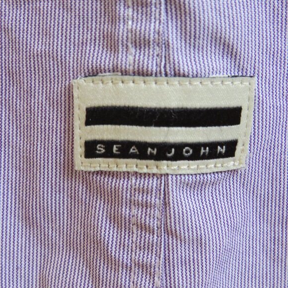 Sean John* Men's Short Sleeve Button Down Curved Hem Chest Pocket Shirt~ Large - Picture 5 of 11